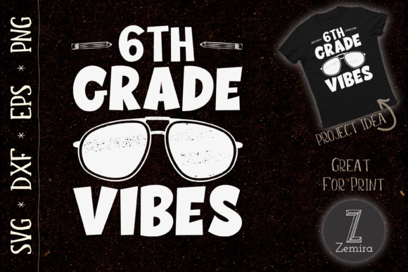 Back to School 6th Grade Vibes Teacher Graphics