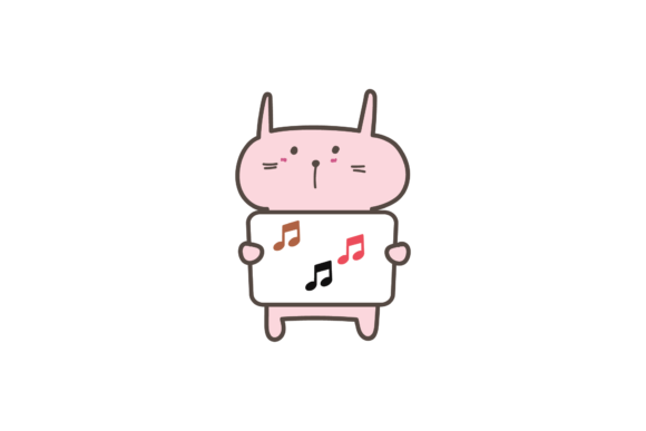 Back to School Bunny Music Tone Svg Graphics & Icons for Selling