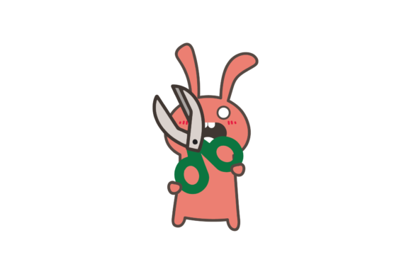 Back to School Bunny Scissor SVG: Graphics & Icons for Digital Sellers