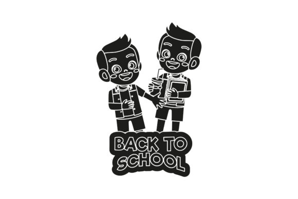 Back to School Childrens Silhouette Graphics and Icons