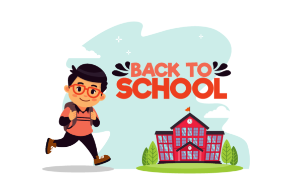 Back to School Male Student Layout Graphics for Icons
