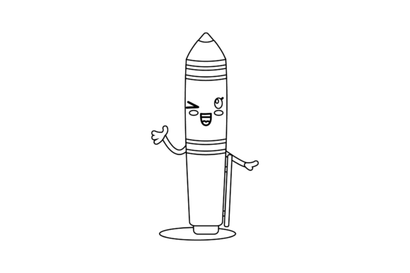 Back to School Pen Cartoon Outline Graphics & Icons Review