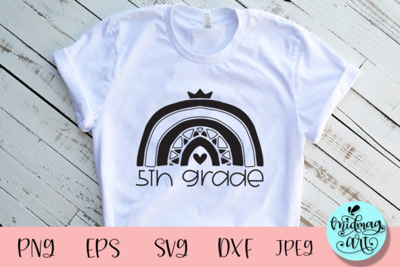 Fifth Grade Svg Graphics for T‑Shirt Design and Editorial Use