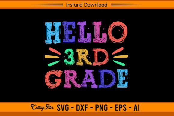 Hello 3rd Third Grade: Back to School Graphics & Crafts