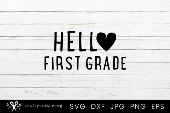 Hello First Grade - Back to School Clipart