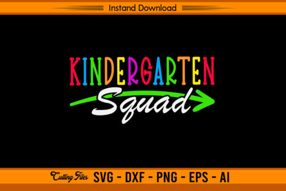 Kindergarten Squad Graphics: Back to School Crafts for Branding