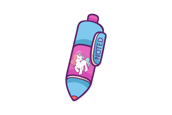 Unicorn Pen Back to School Stickers Svg: Graphics & Icons