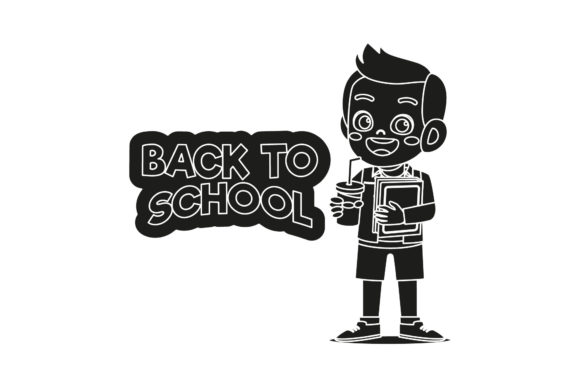 Vector Back to School White Line Style Graphics